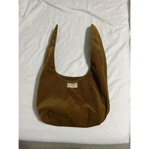 MERIT Beauty corduroy tie bag knapsack makeup bag Brown Tan